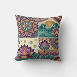 Lotus Harmony Pillow Boho, sommaruppehållshandling Kudde
