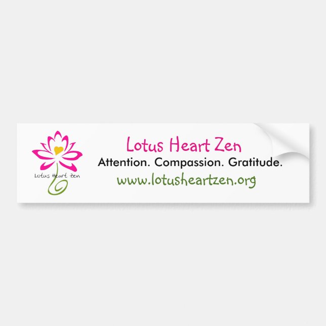 Lotus Heart Zen Bildekal (Framsidan)