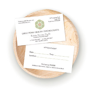 Lotus Holistic Natural Health Möte Tidsbeställning Kort