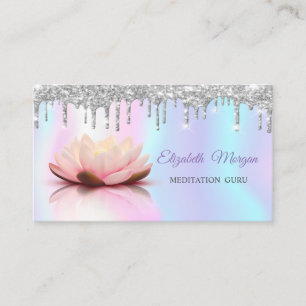 Lotus Holografisk Glitter Drips Tidsbeställning Kort