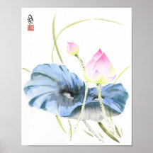 Lotus i blå serenitet