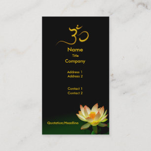 Lotus i bloom för meditativa hälso- och sjukvårdsp visitkort
