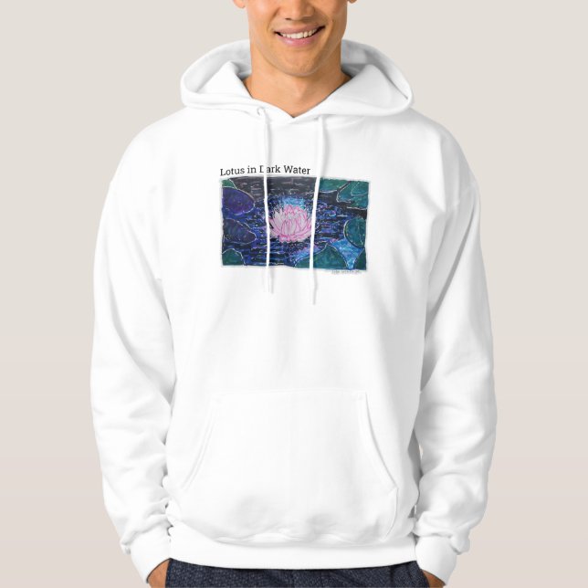 Lotus i mörkt vatten hoodie (Framsida)