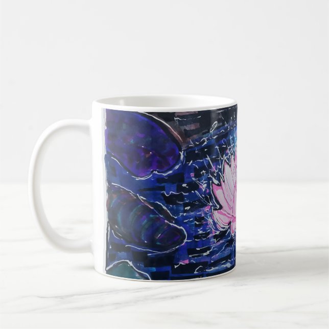 Lotus i mörkt vatten kaffemugg (Vänster)