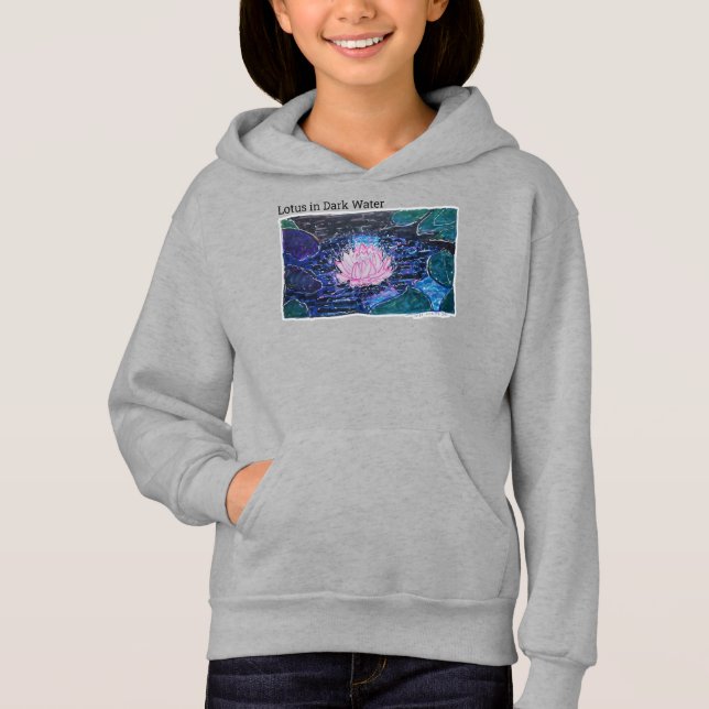 Lotus i mörkt vatten t shirt (Framsida)