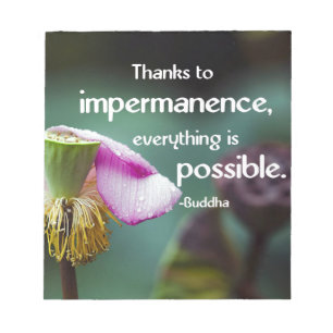 Lotus/Impermanence-Buddhas undervisningskvot Anteckningsblock