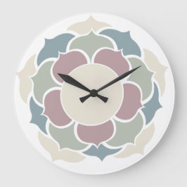 Lotus in pastell stor klocka