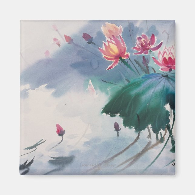 Lotus in Pond Magnet (Framsidan)