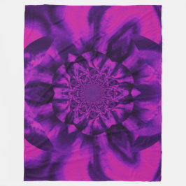 Lotus in Rosa and Lila Satin Fleece Blanket