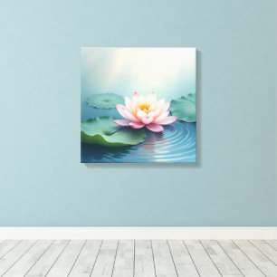 Lotus in stilli Vatten Canvastryck