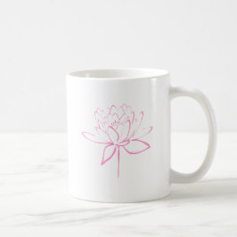 Lotus kalligrafi (rosa) kaffemugg