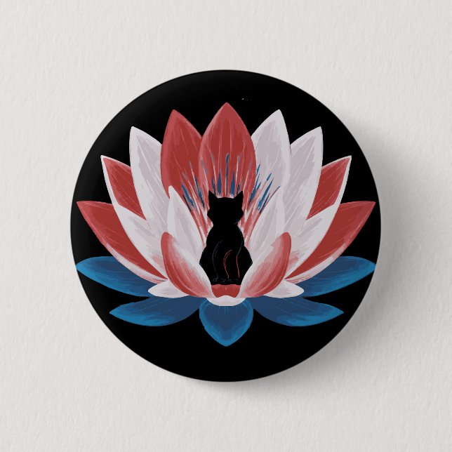 Lotus Kamala Harris Election Chilless Cat Democra Knapp (Framsida)