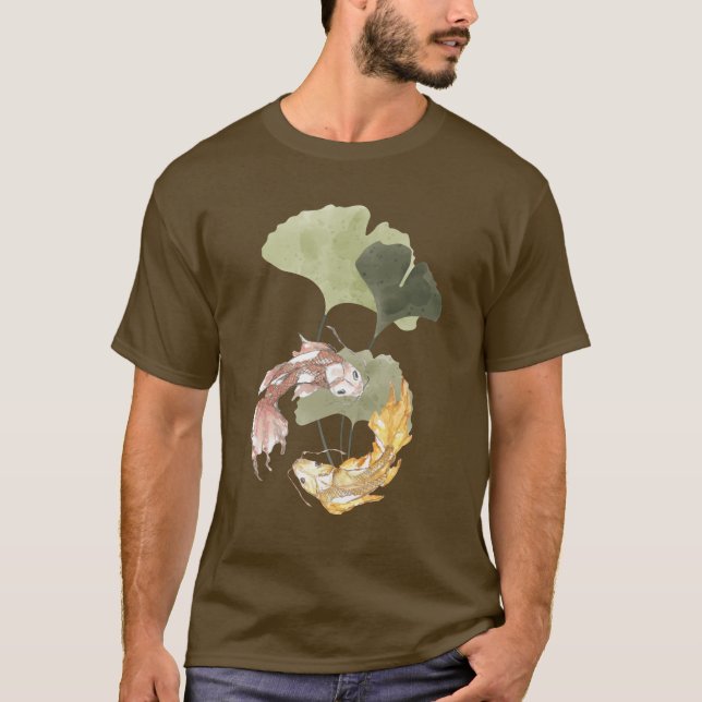 Lotus Koi Fish T-Shirt (Framsida)