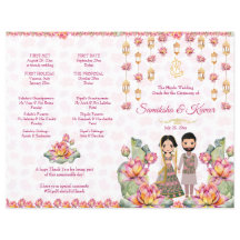 Lotus lanternes India bröllop rituals-programmet