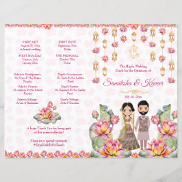 Lotus lanternes India bröllop rituals-programmet