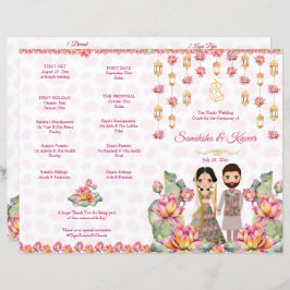 Lotus lanternes India bröllop rituals-programmet