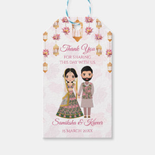 Lotus lanternor Indian bröllop personlig bröllop Presentetikett