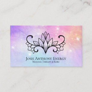 *~* Lotus Lavender Peach Nebula Galaxy Universe Visitkort