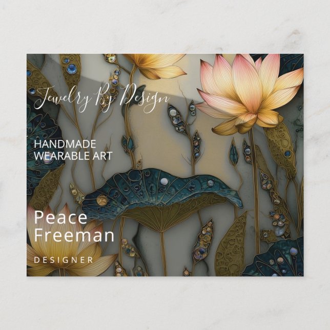 Lotus Light Awakening | botanisk design Flygblad (Baksidan)