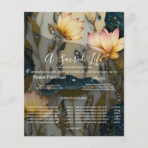 Lotus Light Awakening   botanisk design Flygblad