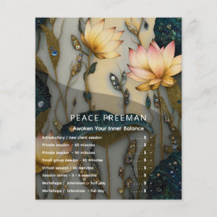 Lotus Light Awakening   botanisk design Flygblad