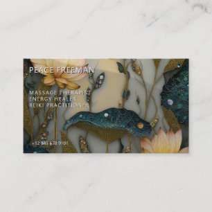 Lotus Light Awakening botanisk design Visitkort