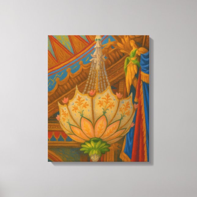 Lotus Light - Royal Pavilion Chandelier-utskrift Canvastryck (Framsida)