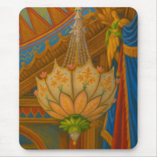 Lotus Light - Royal Pavilion Chandelier-utskrift Musmatta