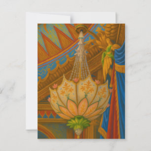 Lotus Light - Royal Pavilion Chandelier-utskrift Vykort