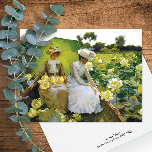 Lotus Lilies Charles Courtney Curran Note Card OBS Kort