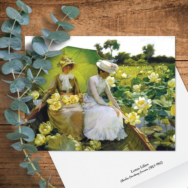 Lotus Lilies Charles Courtney Curran Note Card OBS Kort (Skapare uppladdad)
