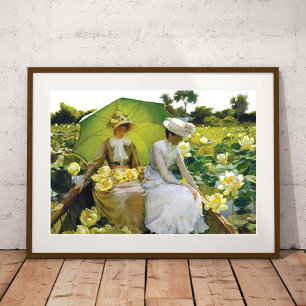 Lotus Lilies Charles Curran Ligan Poster
