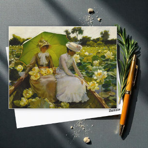 Lotus Lilies, Charles Curran Vykort