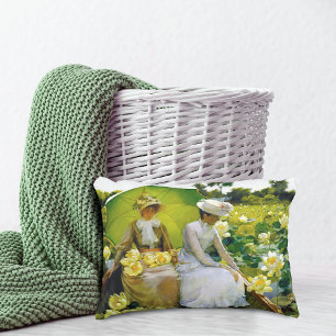 Lotus Lilies Gult Charles Curran Accent Pillow Prydnadskudde