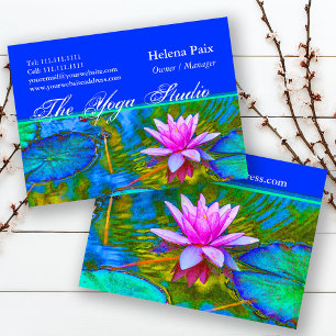 Lotus Lily Flower - Yoga Studio, Spa, Beauty Salon Visitkort