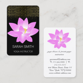 Lotus Lily Yoga Mindfulness Glitter Visitkort