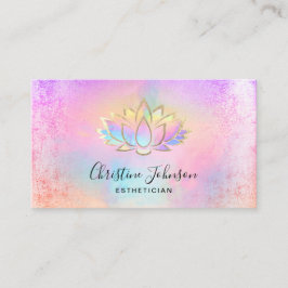 Lotus-logotyp för pastellbakgrundsdesign visitkort