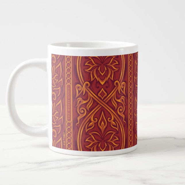 Lotus Luxe Tapestry Mönster - White Lotus Jumbo Mugg (Vänster)