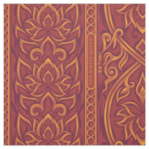 Lotus Luxe Tapestry Mönster - White Lotus Tyg