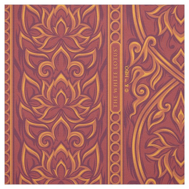 Lotus Luxe Tapestry Mönster - White Lotus Tyg (Provkarta)