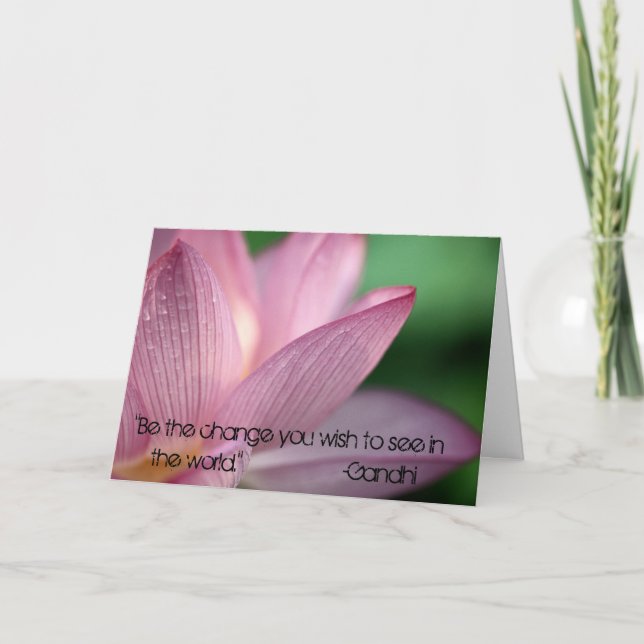 Lotus, "må vara den förändring du vill se i de två kort (Framsida)