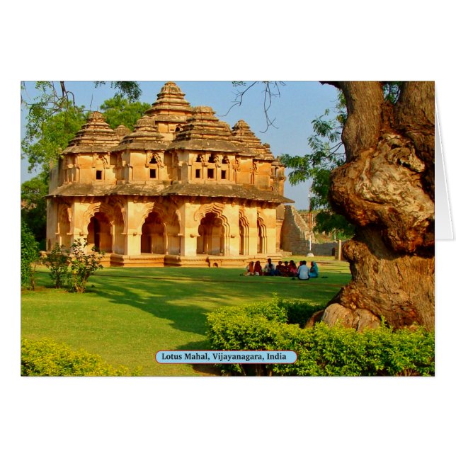 Lotus Mahal, Vijayanagara, Indien Hälsningskort (Framsidan Horizontal)