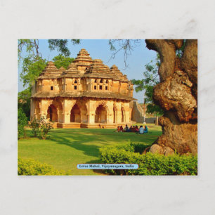 Lotus Mahal, Vijayanagara, Indien Vykort