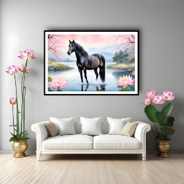 Lotus majestikhäst och skönhet poster