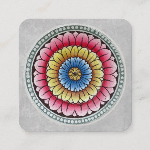 Lotus Mandala Affärskort Fyrkantigt Visitkort