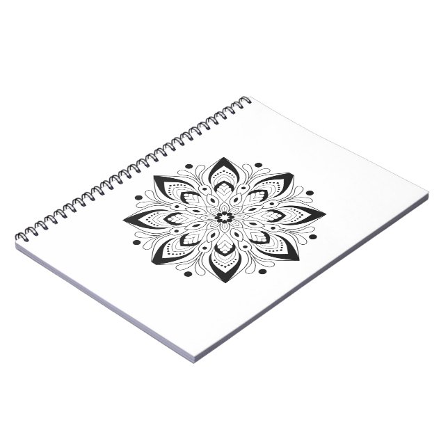 Lotus Mandala Design Anteckningsbok (Vänstra Sidan)