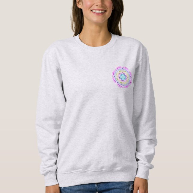 Lotus Mandala Design Women's Pullover Hoodie T Shirt (Framsida)