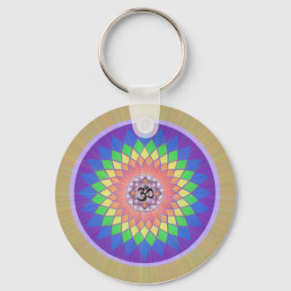 Lotus Mandala Keychain Nyckelring