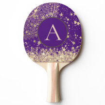 Lotus Mandala Monogram Guld Stars Glitter