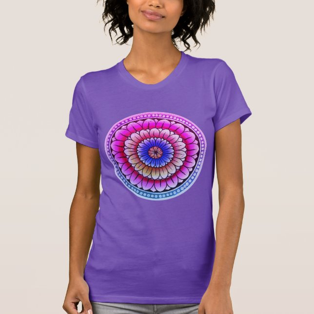 Lotus Mandala T Shirt (Framsida)